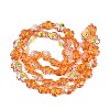 Electroplate Transparent Glass Beads Strands EGLA-N055-04A-08-2