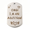 Non-Tarnish 201 Stainless Steel Pendants STAS-L079-12P-1