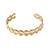 304 Stainless Steel Cuff Bracelets for Women BJEW-C136-01G-4