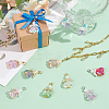 30Pcs 2 Colors Glass Pendants PALLOY-PH01718-2