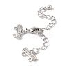 Brass Micro Pave Cubic Zirconia Chain Extender KK-L216-004C-P-2