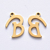 PVD Vacuum Plating 201 Stainless Steel Charms STAS-R105-B-G-1