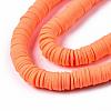 Flat Round Handmade Polymer Clay Beads CLAY-R067-10mm-11-4