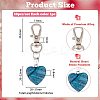 Heart Gemstone Pendant Decoration HJEW-AB00090-2