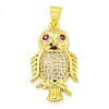 Brass Micro Pave Cubic Zirconia Pendants FIND-Z044-07G-1
