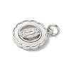 Brass Pave Natural White Shell Pendants KK-S522-06D-P-2