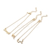 3Pcs Alloy Rhinestones Anklets AJEW-S083-01G-09-2