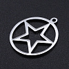 Non-Tarnish 201 Stainless Steel Laser Cut Pendants STAS-S105-T970-1-1
