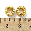 Rack Plating Brass Micro Pave Clear Cubic Zirconia European Beads KK-L215-011G-2