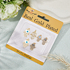 8Pcs 4 Styles Brass Micro Pave Cubic Zirconia Pendants KK-BBC0019-79-5