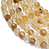 Grade A Natural Yellow Hematoid Quartz Beads Strands G-L642-F04-4mm-4