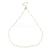 Ion Plating(IP) 304 Stainless Steel Twist Bar Link Chain Necklace NJEW-K249-11G-1
