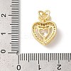 Rack Plating Brass Cubic Zirconia Pendants KK-Z056-14G-02-3