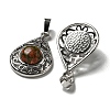 Natural Unakite Pendants G-Q158-05P-25-2