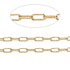Ion Plating(IP) 304 Stainless Steel Textured Paperclip Chains CHS-G027-04G-2