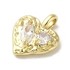 Brass Micro Pave Cubic Zirconia Pendants KK-K371-04G-2
