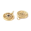 Brass Micro Pave Cubic Zirconia Pendants ZIRC-P092-014G-RS-3