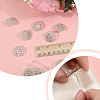 16Pcs  1-Hole Alloy Rhinestone Shank Buttons BUTT-CA0001-32-4