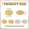 20Pcs 2 Colors Stainless Steel Pendants STAS-LP0004-29-2