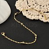 Rack Plating Brass Link Chain Bracelets for Women BJEW-G735-03G-2
