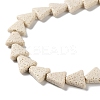 Triangle Dyed Natural Lava Rock Beads Strands G-O126-04A-13-3