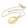 201 Stainless Steel Hollow Rugby Pendant Necklaces NJEW-D318-01G-4