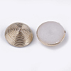 Polyester Thread Fabric Cabochons WOVE-T008-02B-05-3
