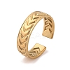 Arrow 304 Stainless Steel Open Cuff Ring for Women RJEW-M049-01G-06-2