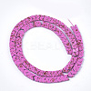 Spray Painted Non-magnetic Synthetic Hematite Beads Strands G-T124-03F-2