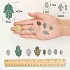 Tibetan Style Alloy Hamsa Hand/Hand of Miriam Pendants TIBEP-SC0001-08-3