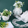 10M Polyester Pleated Lace Trim Ribbon DIY-GF0009-03C-4