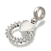 Rack Plating Alloy Crystal Rhinestone European Dangle Charms PALLOY-P307-11A-P-2