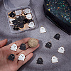 50Pcs 2 Colors Alloy Enamel Pendants ENAM-ME0001-40-3
