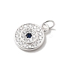 925 Sterling Silver Micro Pave Cubic Zirconia Pendants STER-D309-01G-S-2