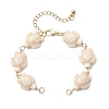 Dyed Synthetic Turquoise with 304 Stainless Steel Link Chain Bracelet Making AJEW-JB01595-1