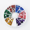 6 Color Faceted Half Round Imitation Taiwan Acrylic Rhinestone Cabochons GACR-X0003-3mm-01-B-1