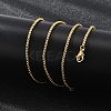 1.8mm Rack Plating Brass Box Chain Necklaces for Women Men MAK-L044-60G-2A-2