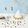 108Pcs 18 Colors Natural & Synthetic Mixed Gemstone Round  Charms PALLOY-AB00163-4