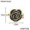 304 Stainless Steel Enamel Connector Charms STAS-OY009-24G-2