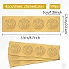 Plastic Self Adhesive Gold Foil Embossed Stickers DIY-WH0575-038-2