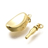 Oval Rack Plating Brass Box Clasps KK-S508-13G-2