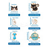 Kissitty 44Pcs 22 Styles Light Gold Plated Alloy Kitten Pendants ENAM-KS0001-03-6