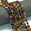 Dyed Natural Tiger Eye Beads Strands G-C116-A03-02-1