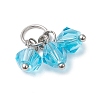 16Pcs Glass Pendants PALLOY-JF03189-4