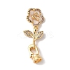 Brass Micro Pave Cubic Zirconia Fold Over Clasps KK-B098-05G-03-1