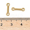 304 Stainless Steel Twisted Rope Links Connector Charms STAS-D211-09G-3
