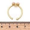 Brass Micro Pave Cubic Zirconia Cuff Open Rings for Women RJEW-B160-08G-01-5