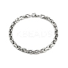 201 Stainless Steel Cuba Style Chian Bracelet for Men BJEW-B138-06P-02-4
