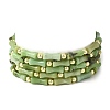 Natural Australia Jade/Chrysoprase Beads Stretch Bracelets for Men Women BJEW-L171-03B-4