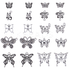 80Pcs 10 Styles Tibetan Style Alloy Charms TIBE-SC0001-94-1
